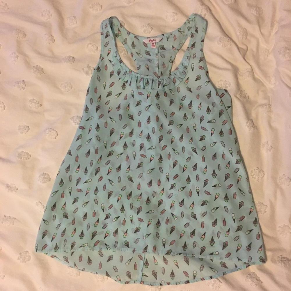 Candies High Low Razor back tank top
